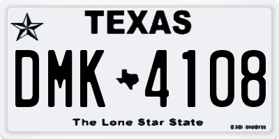 TX license plate DMK4108