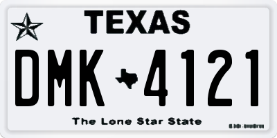 TX license plate DMK4121
