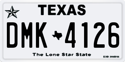 TX license plate DMK4126