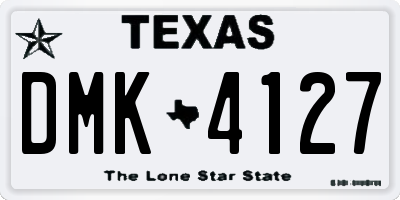 TX license plate DMK4127