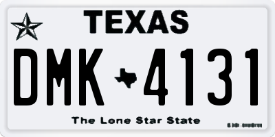 TX license plate DMK4131