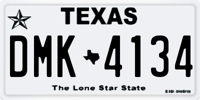 TX license plate DMK4134