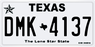 TX license plate DMK4137