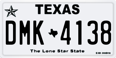 TX license plate DMK4138