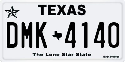 TX license plate DMK4140