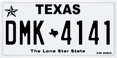 TX license plate DMK4141