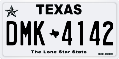 TX license plate DMK4142