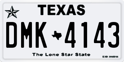 TX license plate DMK4143