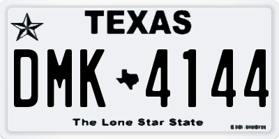TX license plate DMK4144