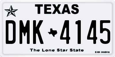 TX license plate DMK4145