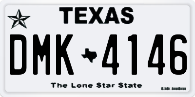 TX license plate DMK4146