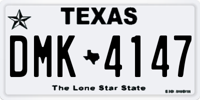 TX license plate DMK4147