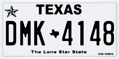 TX license plate DMK4148