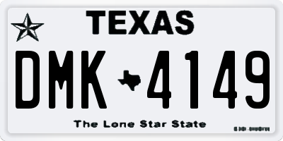TX license plate DMK4149