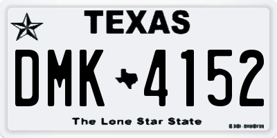 TX license plate DMK4152