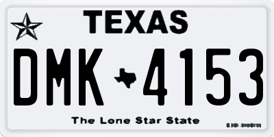 TX license plate DMK4153