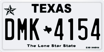 TX license plate DMK4154
