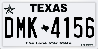 TX license plate DMK4156