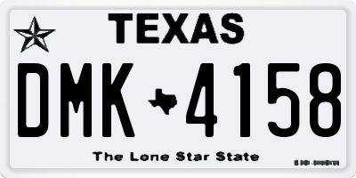 TX license plate DMK4158