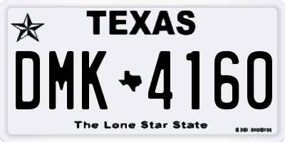 TX license plate DMK4160
