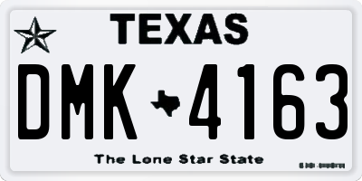 TX license plate DMK4163