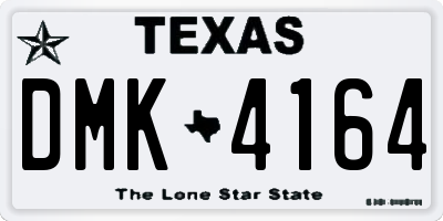 TX license plate DMK4164