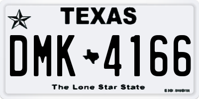 TX license plate DMK4166