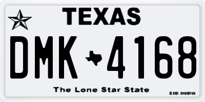 TX license plate DMK4168