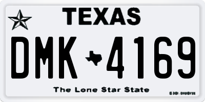 TX license plate DMK4169