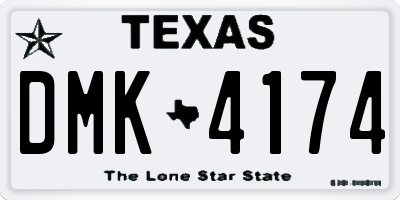 TX license plate DMK4174