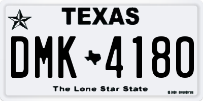 TX license plate DMK4180