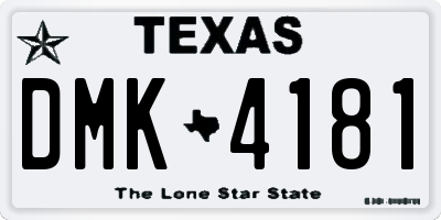 TX license plate DMK4181