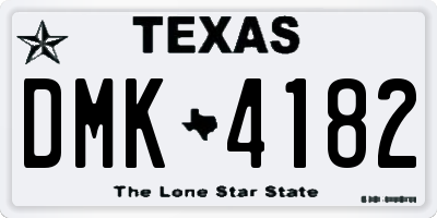 TX license plate DMK4182