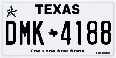 TX license plate DMK4188