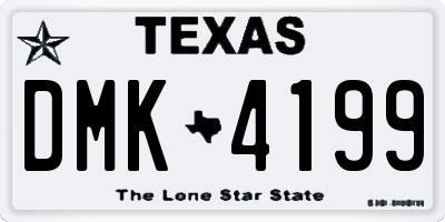 TX license plate DMK4199