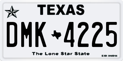 TX license plate DMK4225