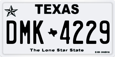 TX license plate DMK4229