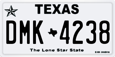 TX license plate DMK4238