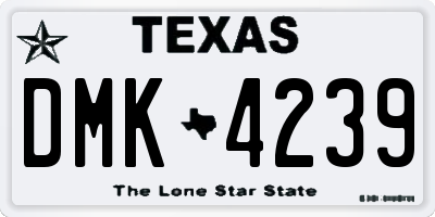TX license plate DMK4239