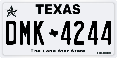 TX license plate DMK4244