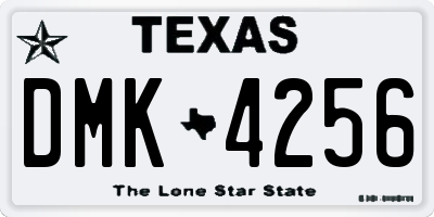 TX license plate DMK4256