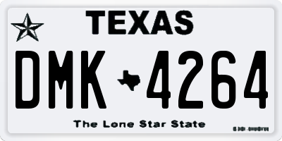 TX license plate DMK4264