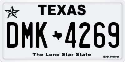 TX license plate DMK4269