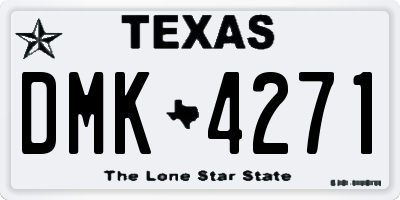 TX license plate DMK4271