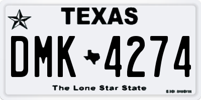 TX license plate DMK4274