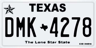 TX license plate DMK4278