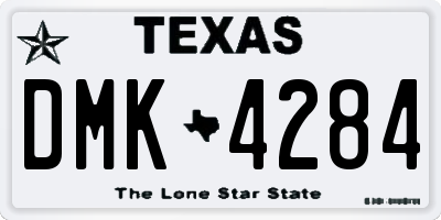TX license plate DMK4284