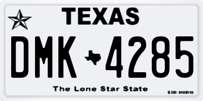 TX license plate DMK4285