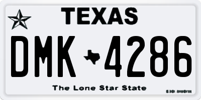 TX license plate DMK4286