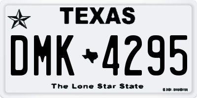 TX license plate DMK4295